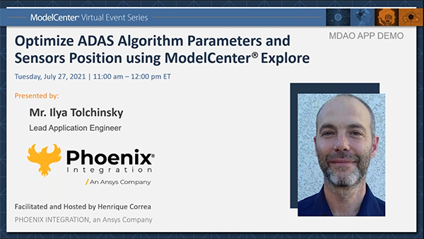 A_20210727_MDAO AppDemo _ Optimize ADAS Algorithm Parameters and Sensor Position using ModelCenter_Thumbnail